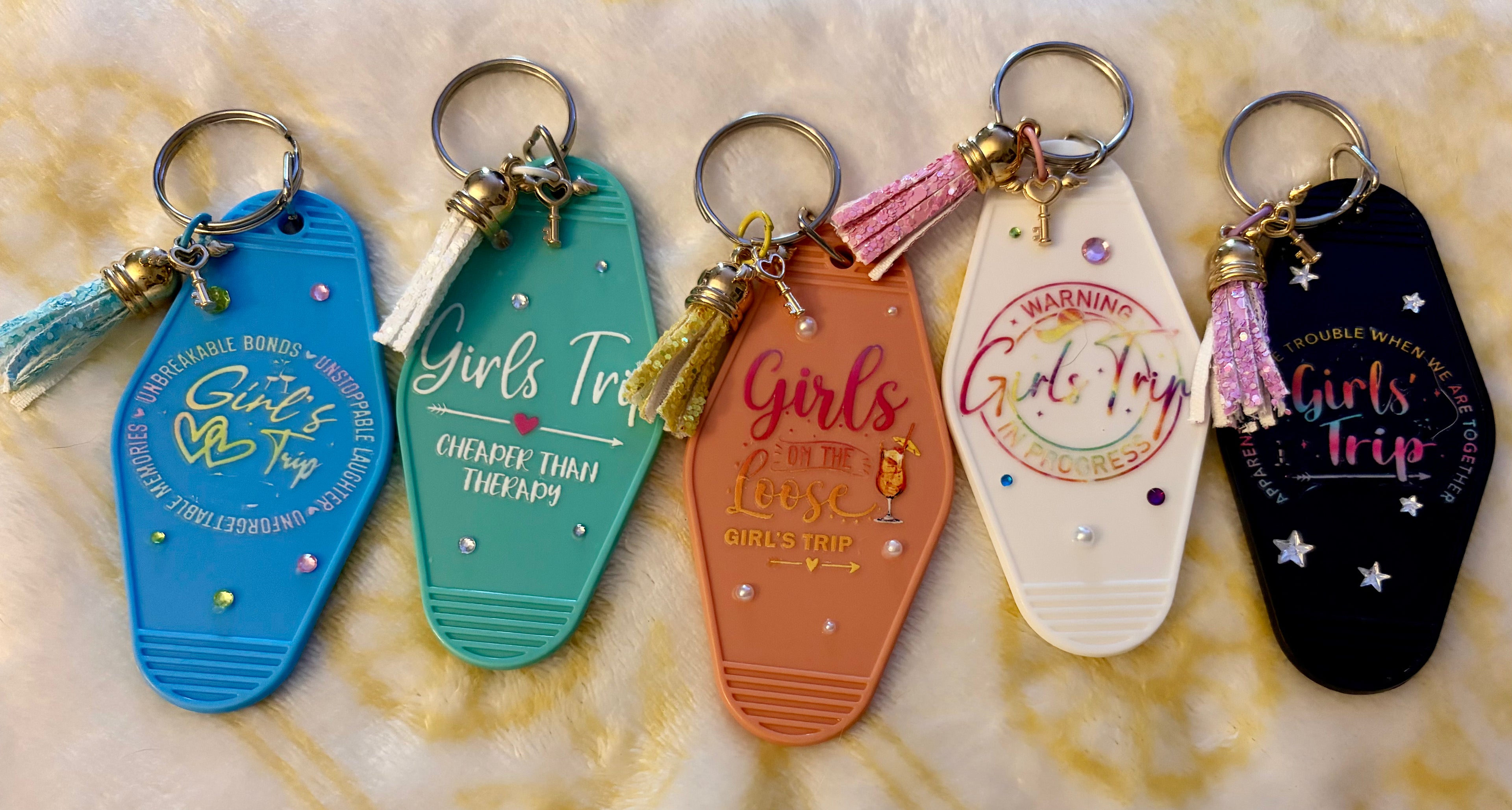 Hotel Keychains- Girls Trip set of 5