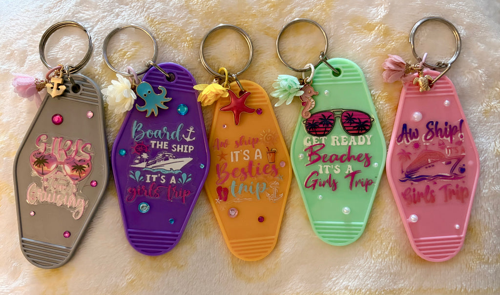 Hotel Keychains- Girls Trip set of 5